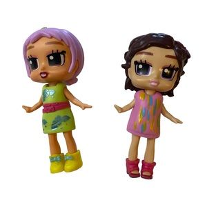 Just Play 2 Boxy Girls Mini Dolls Lot